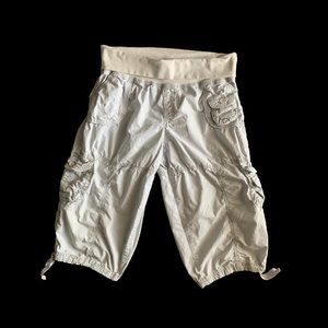 calvin klein tan parachute cargo shorts
